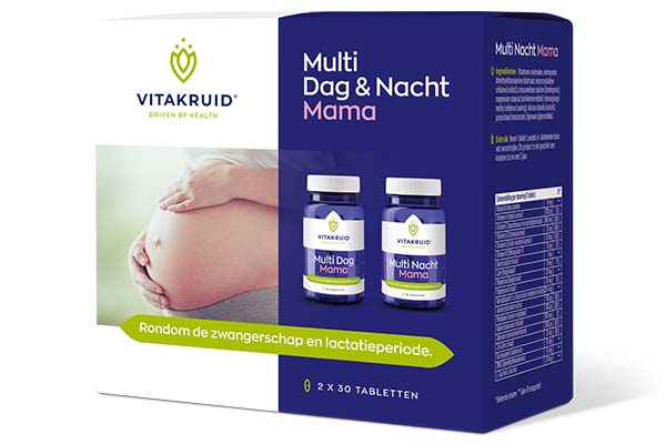 Ontdek het zwangerschapssupplement Multi Dag & Nacht Mama van Vitakruid