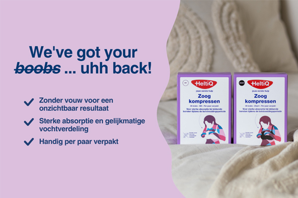 HeltiQ Zoogkompressen tegen doorlekken bij borstvoeding HeltiQ Zoogkompressen tegen doorlekken bij borstvoeding