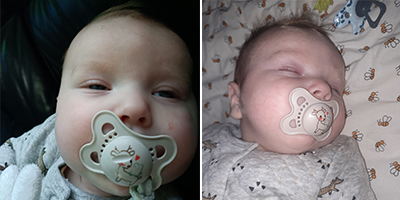 Djaevy met de MAM Original Pure fopspeen