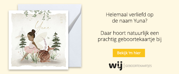 Kaartje Yuna | WIJ Geboortekaartjes