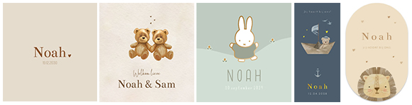 Kaartjes Noah | WIJ Geboortekaartjes