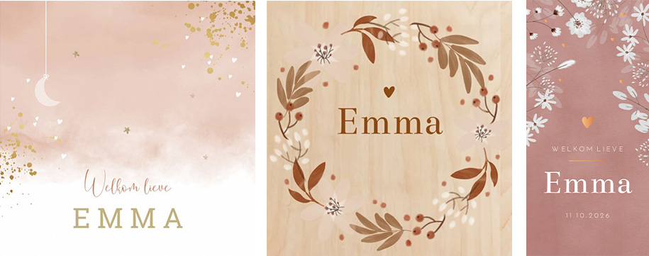 Kaartjes Emma | WIJ Geboortekaartjes