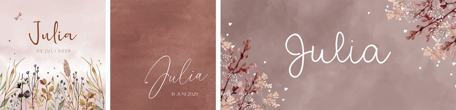 Kaartjes Julia | WIJ Geboortekaartjes