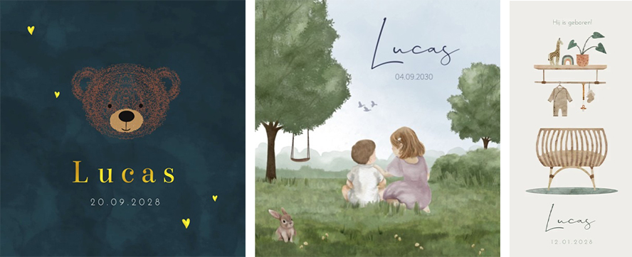 Kaartjes Lucas | WIJ Geboortekaartjes