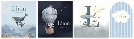 Kaartjes Liam | WIJ Geboortekaartjes