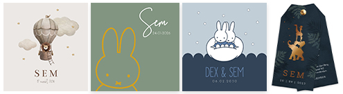 Kaartjes Sem | WIJ Geboortekaartjes