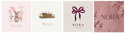 Kaartjes Nora | WIJ Geboortekaartjes
