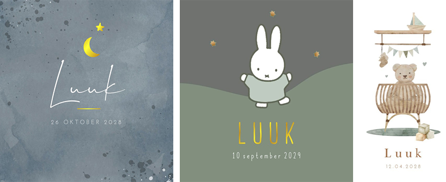 Kaartje Luuk | WIJ Geboortekaartjes