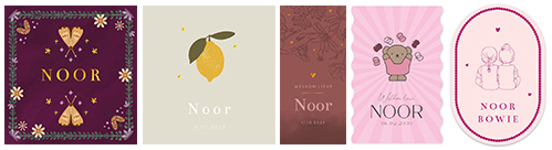 Kaartjes Noor | WIJ Geboortekaartjes