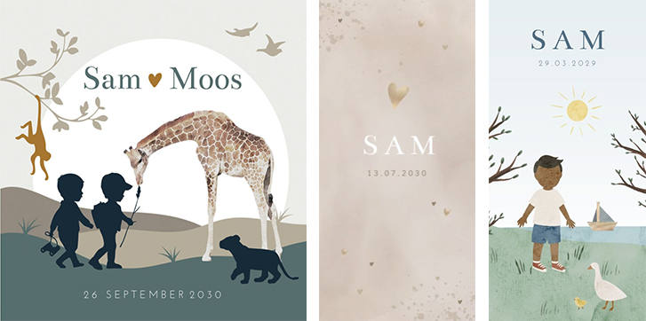 Kaartjes Sam | WIJ Geboortekaartjes