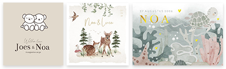 Kaartjes Noa | WIJ Geboortekaartjes
