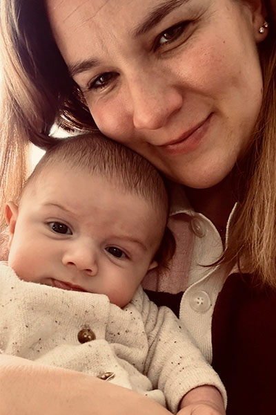 Selfie van Danique en baby Don Danique en Don